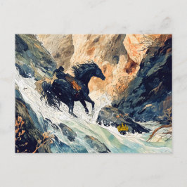 Giant Bodo Falls Rosstrappe Legend Watercolor Postkarte
