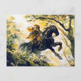 Giant Bodo Pursues Princess Rosstrappe Watercolor Postkarte