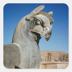 Giant griffin, Persisch, c.516-465 v. Chr. Quadratischer Aufkleber