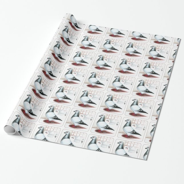 Giant Homer Pigeon 1973 Geschenkpapier (Ungerollt)