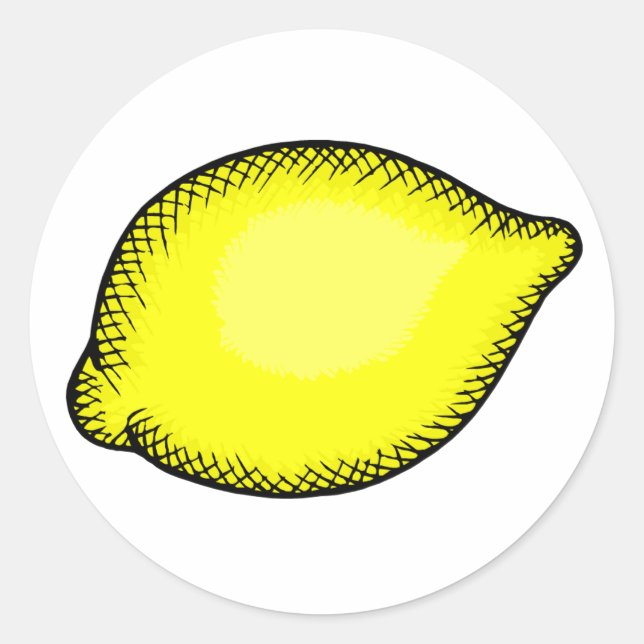 Giant Lemon Runder Aufkleber (Vorderseite)