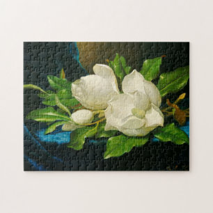 Giant Magnolia auf Blue Velvet Blume Hörpuzzle
