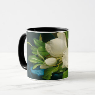 Giant Magnolias auf einem blauen Samttuch Tasse