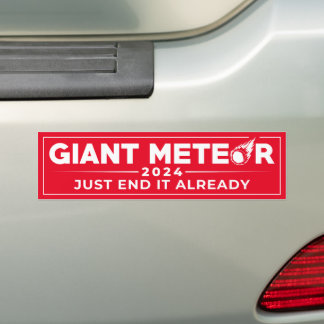 Giant Meteor 2024 lustige Wahl 2024 Autoaufkleber