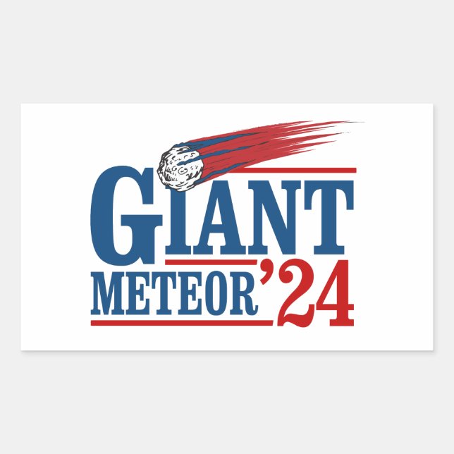 Giant Meteor 2024 Rechteckiger Aufkleber (Vorderseite)