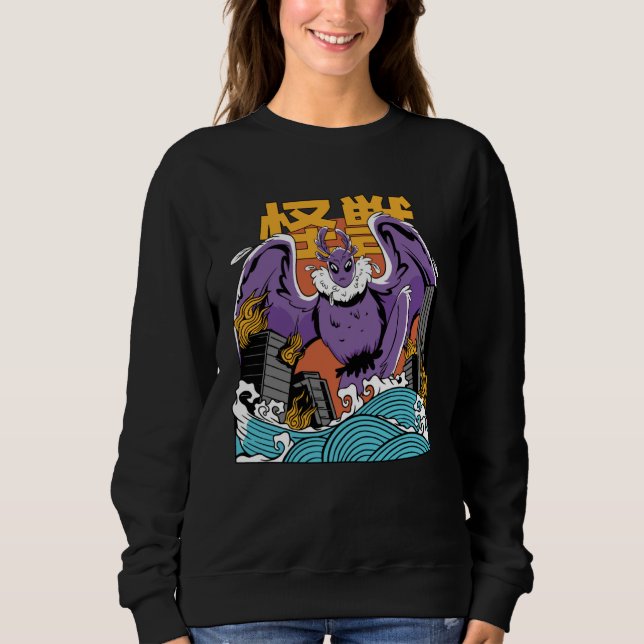 Giant Mothman Sunset Japanese Sweatshirt (Vorderseite)