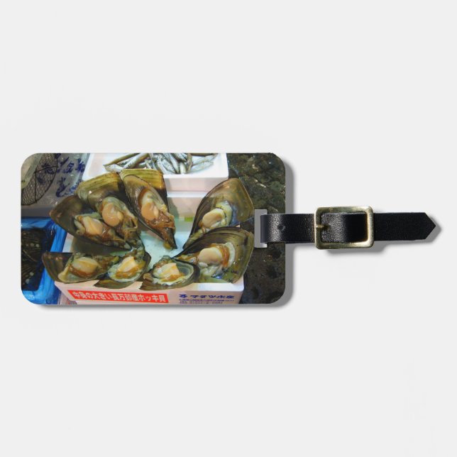 Giant Mussels Tsukiji Fish Market, Tokio, Japan Gepäckanhänger (Vorderseite horizontal)