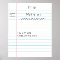 Giant Note Paper Customized Visuell Aid Memo