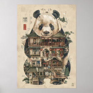 Giant Panda Anatomy Poster   Bildungswissenschaft 
