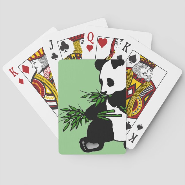 Giant Panda Green Spielkarten (Rückseite)