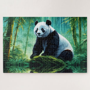 Giant Panda im Bamboo-Wald