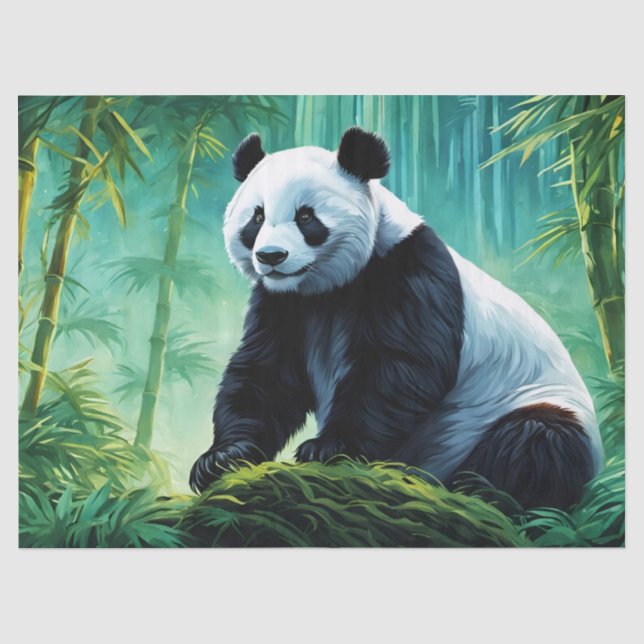 Giant Panda im Bamboo-Wald Seidenpapier (Vorderseite)