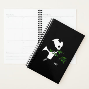 Giant Panda isst Bamboo Black Planer