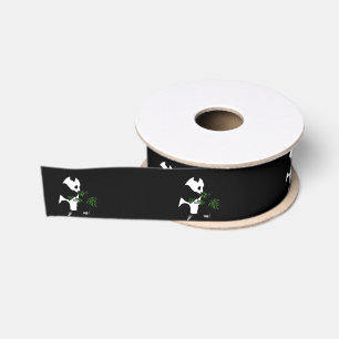 Giant Panda isst Bamboo Black Ripsband