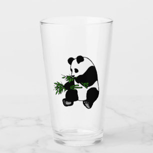 Giant Panda isst Bamboo Glas