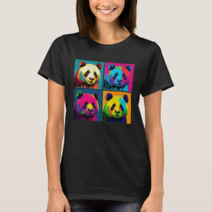 Giant Panda Pop Illustration farbenfrohe Tiermänne T-Shirt