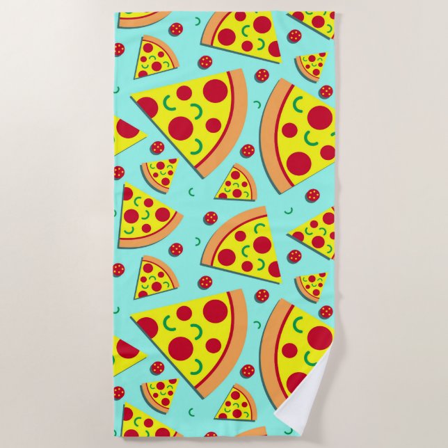 Giant Pepperoni Pizza Pie Slices Strandtuch (Vorderseite)
