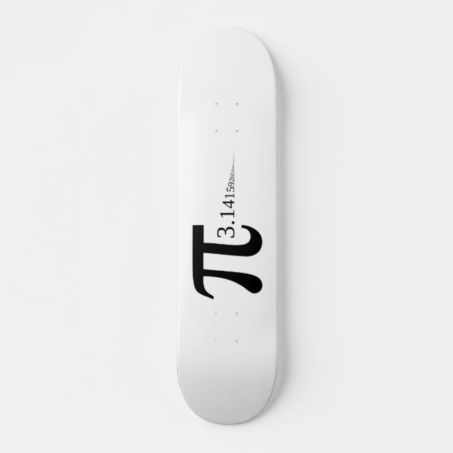 Giant "Pi" Symbol & 3.14... Skateboard (Vorne)