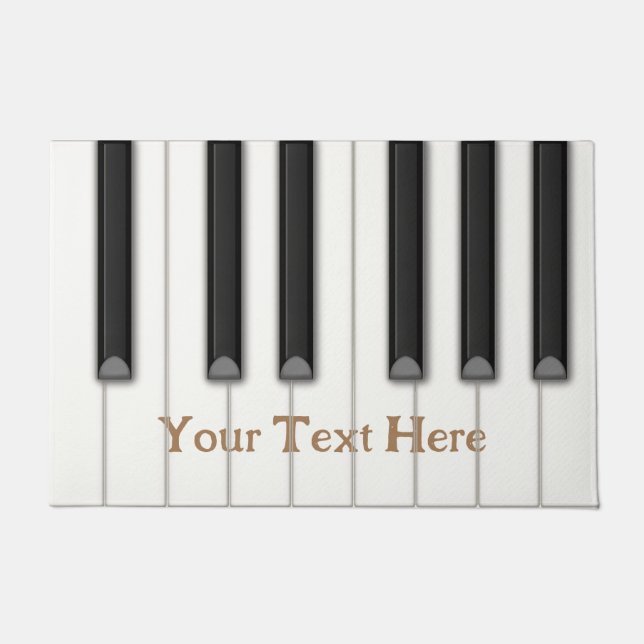 Giant Piano Keys Personalizable in 4 Farben 24x36 Fußmatte (Vorderseite)