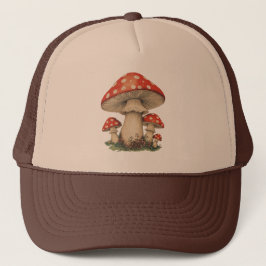 Giant Retro Saucer Mushroom Cluster Graphic Print Truckerkappe