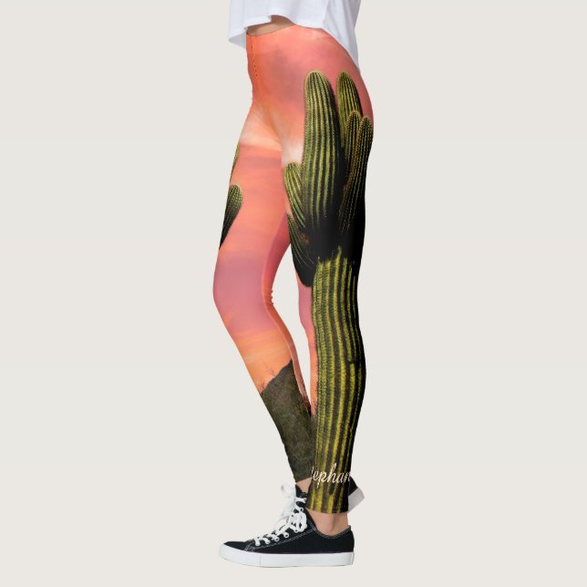 Giant Saguaro Cactus, Leggings, Personalisierte Na Leggings (Links)