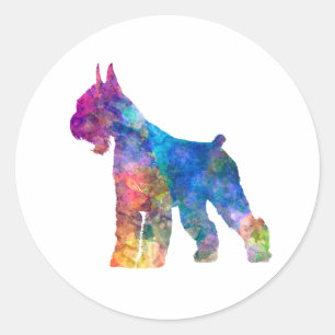 Giant Schnauzer 01-2 Runder Aufkleber