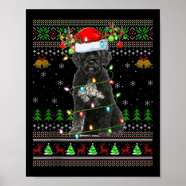 Giant Schnauzer Dog Ugly Christmas Sweaters Holida Poster (Vorne)