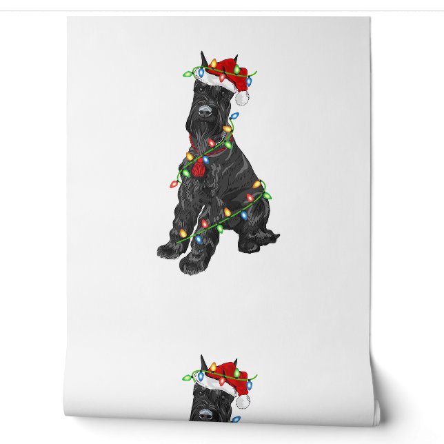 Giant Schnauzer Lover Xmas Santa Giant Schnauzer C Tapete (Abrollen)