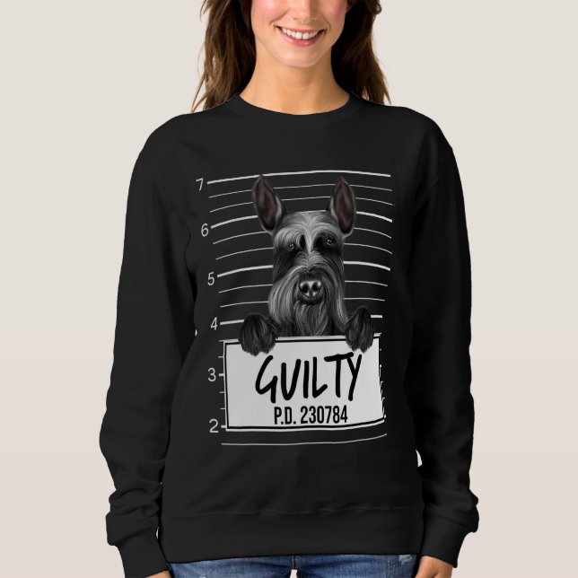 Giant Schnauzer Mugshot Guilty Dog Sweatshirt (Vorderseite)