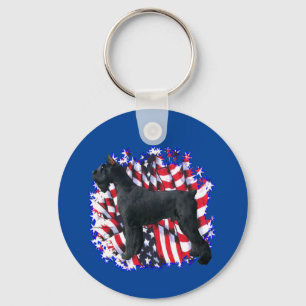 Giant Schnauzer Patriot Schlüsselanhänger