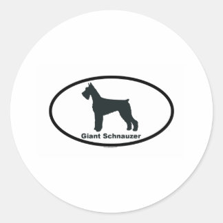 Giant Schnauzer Runder Aufkleber