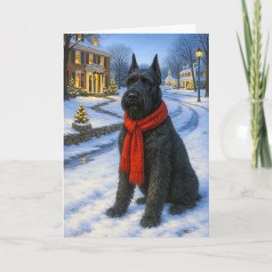 Giant Schnauzer Urlaub  Feiertagskarte