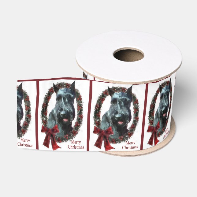 Giant Schnauzer Weihnachten Ripsband (Spule)