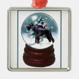 Giant Schnauzer Weihnachten Silbernes Ornament