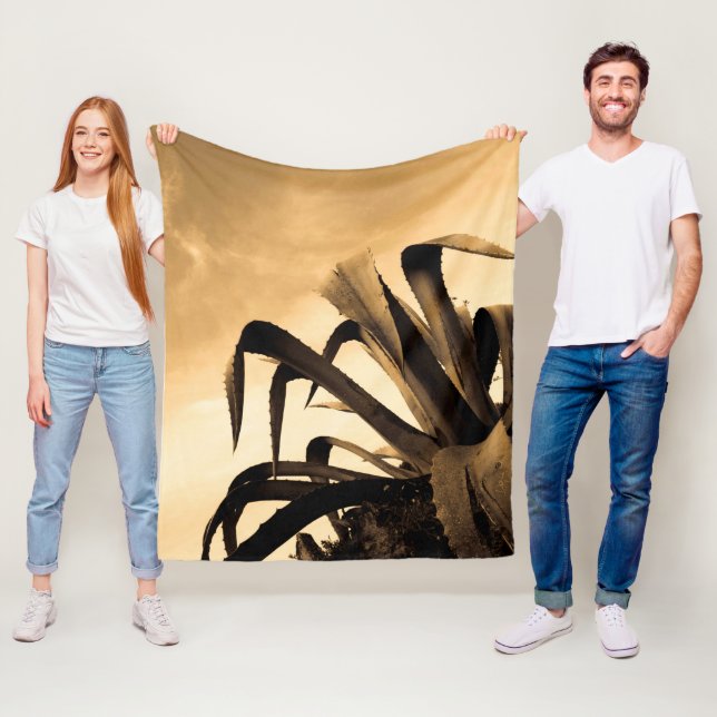 Giant Sepia Aloe Cactus Pflanze Fleecedecke (Beispiel)