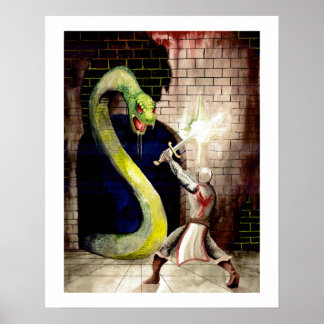 "Giant Serpent" - Gemälde von Tracy Lesch Poster
