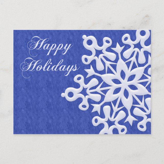 Giant Snowflake Weihnachtsfeiertag Postcar Feiertagspostkarte (Vorderseite)