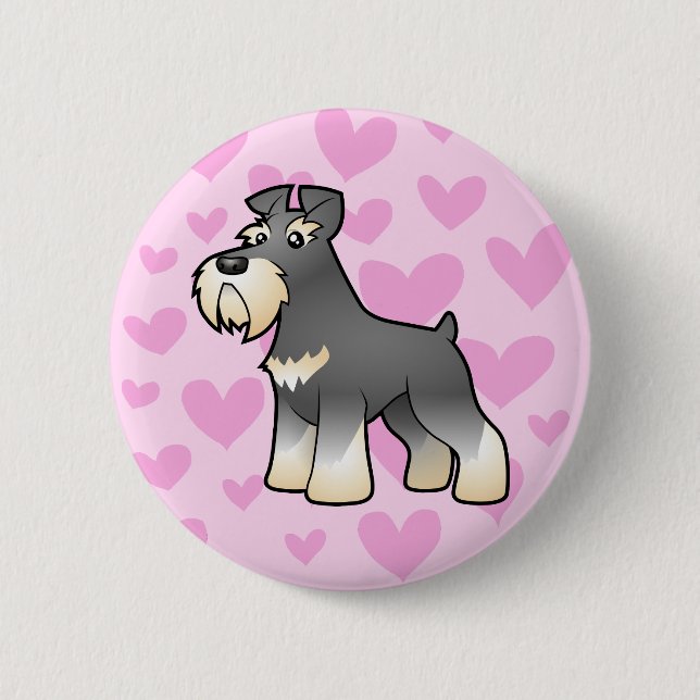 Giant/Standard/Miniature Schnauzer Love Button (Vorderseite)