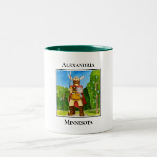 Giant Viking Welcome, Alexandria, Minnesota Zweifarbige Tasse