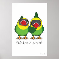 Giant 'Wir haben ein Geheimnis!' Lovebirds Poster
