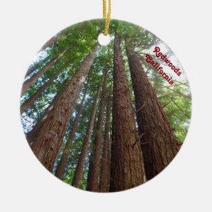Giantic Rotholz-Baum-staatlicher Wald Kalifornien Keramik Ornament