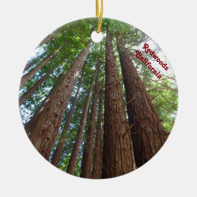 Giantic Rotholz-Baum-staatlicher Wald Kalifornien Keramik Ornament (Vorne)