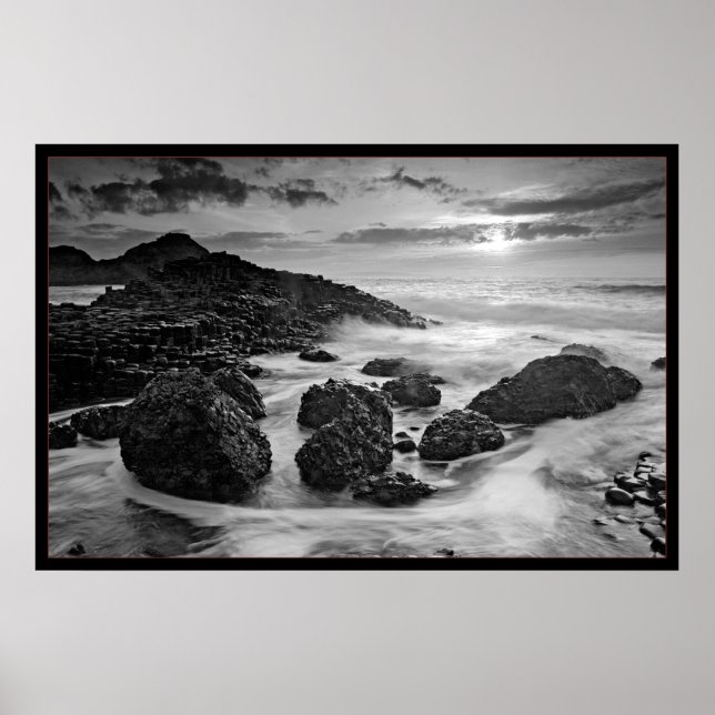 Giants Causeway B&W Poster (Vorne)