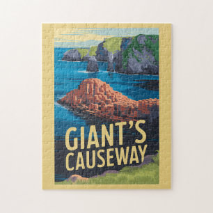 Giant's Causeway Irland Reise Kunst Vintage