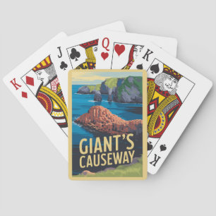 Giant's Causeway Irland Reise Kunst Vintage Spielkarten