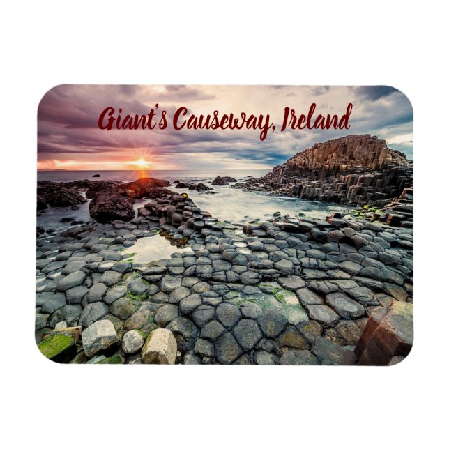 Giant's Causeway Irland stilisiert Magnet (Horizontal)