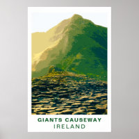 Giant's Causeway Irland Vintage Reise Kunst