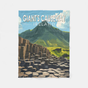 Giant's Causeway Reise Kunst Vintage Fleecedecke