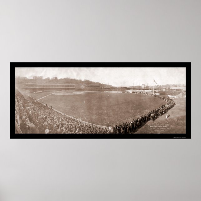 Giants Pirates Polo Grounds Baseball Foto 1905 Poster (Vorne)
