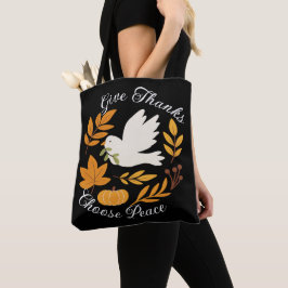 'Gib Dank, wähle Frieden' Schulter-Tasche Tasche